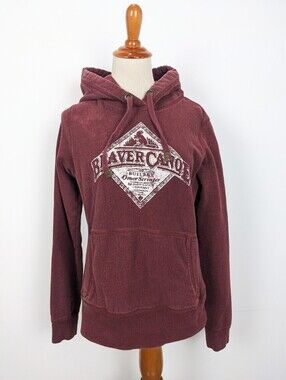 Beaver Canoe Women's Dark Red Size Medium Hoodie
